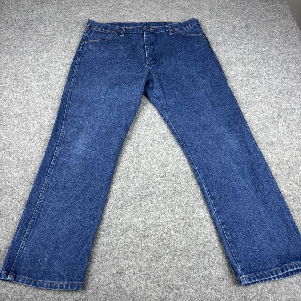 Wrangler Cowboy Cut Jeans Mens 36x30 Medium Wash Western 13MWZ Blue Denim Casual
